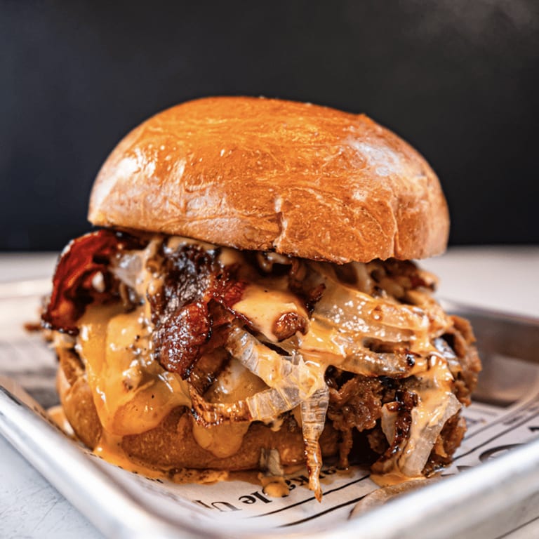 Indulge in Our Bacon Cheese Burger