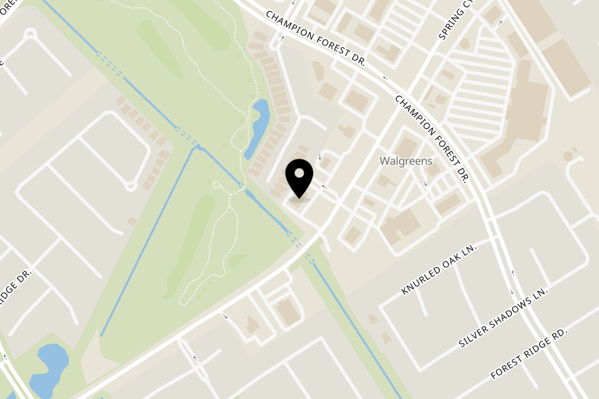 Map showing the location of OMG! Burger Spring on 8854 Spring Cypress Rd in Spring